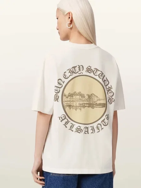 AllSaints majica za žene od pamuka SUN bijela