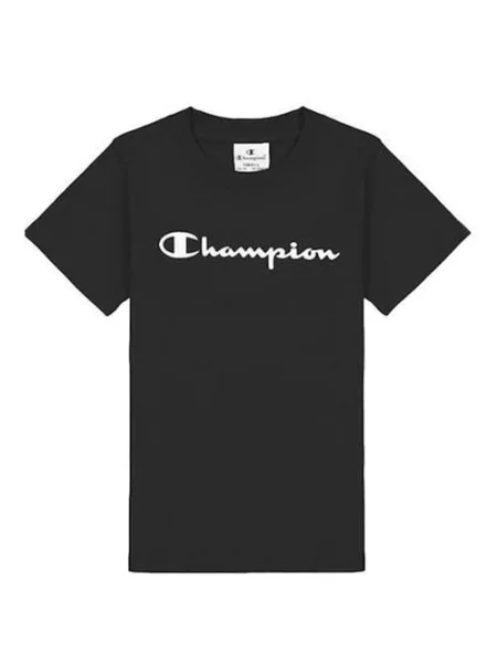 Koszulka sportowa dziewczęca Champion Crewneck Tshirt czarna