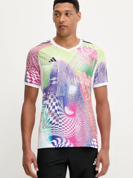Тениска за трениране adidas Performance PRIDE бяло
