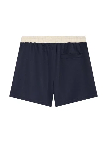 Bershka Nohavice krémová / tmavomodrá