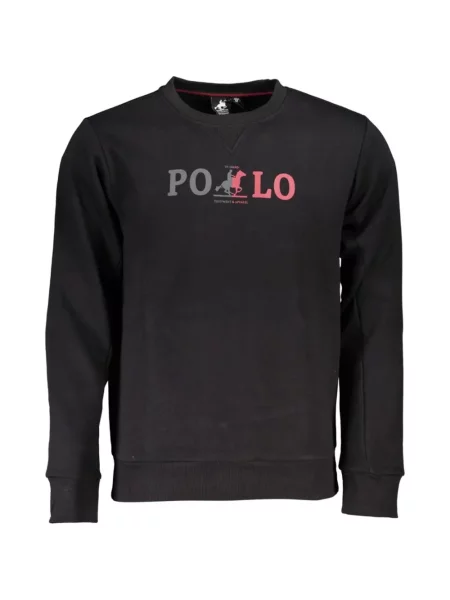 Pulover U.s. Grand cu imagine cu decolteu rotund negru