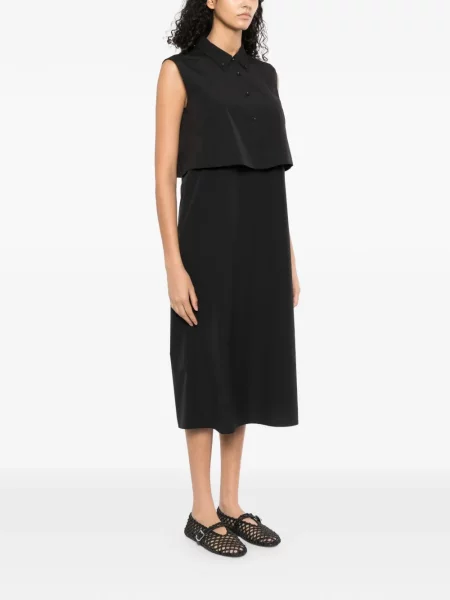 Sukienka koszulowa Less bez rękawów garniturowa czarna