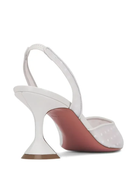 Pantofi cu toc Amina Muaddi slingback alb