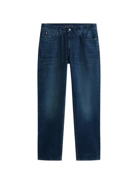 Blugi drepți Tommy Hilfiger albastru