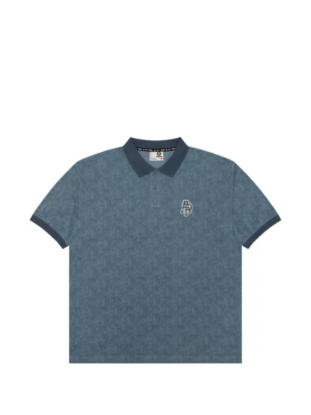 Tricou polo Aape By A Bathing Ape cu aplicații albastru