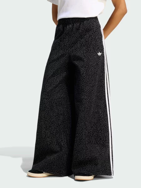 Брюки палаццо Adidas черные