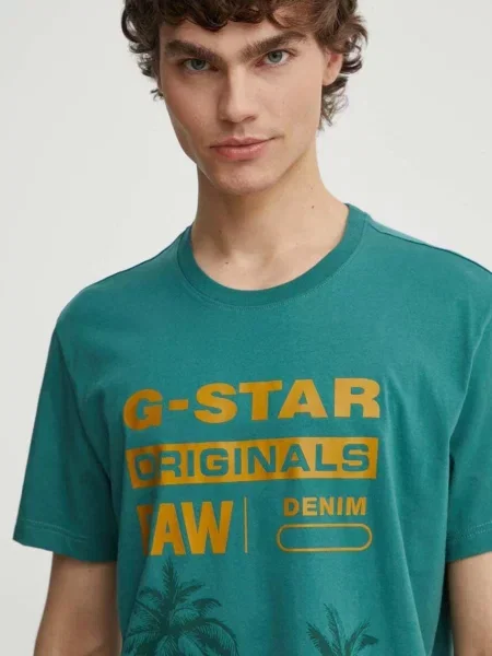G-Star Raw t-shirt z nadrukiem zielony