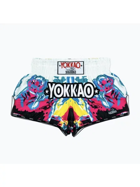 Tréninkové šortky YOKKAO Tiger Family Muay Thai white bílé