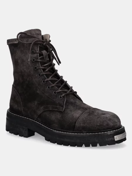 Čevlji iz semiša AllSaints HANK SUEDE BOOT siva