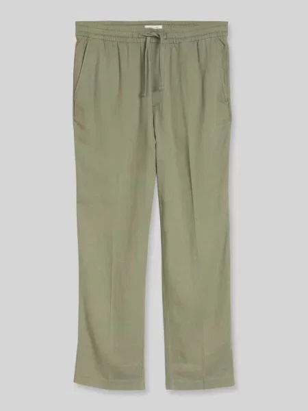 Spodnie o kroju regular fit z mieszanki i lnu Tom Tailor Denim