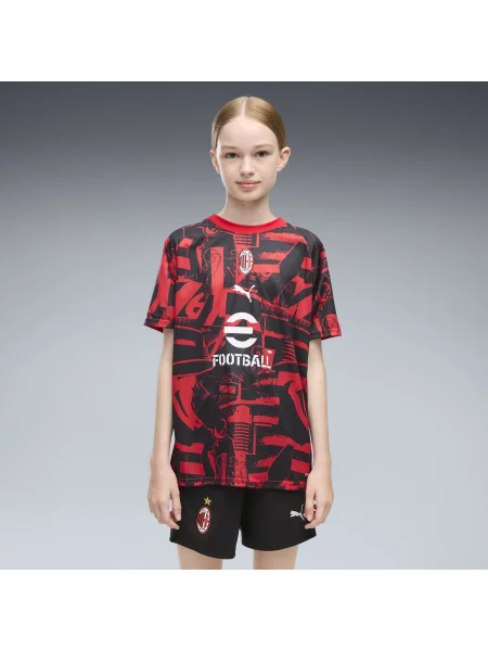 PUMA Młodzieżowa koszulka rozgrzewkowa AC Milan Akcesoria czerwony