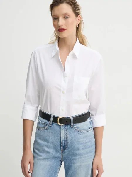 Rag & Bone camasa din femei cu guler clasic regular alb