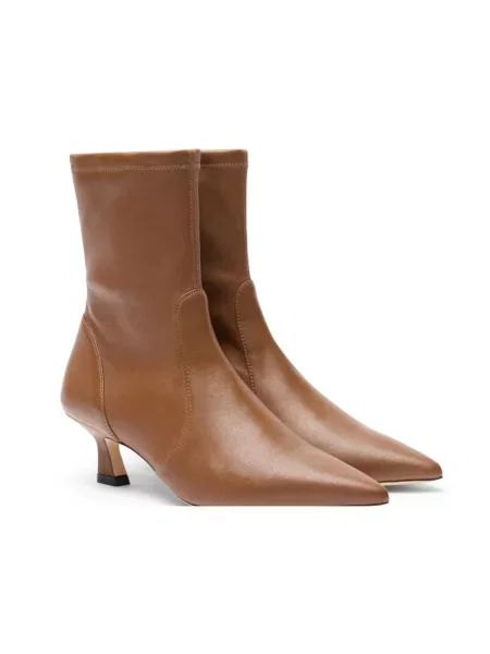 Botki Stuart Weitzman skórzane brązowe