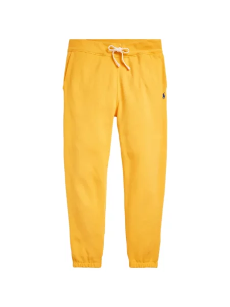 Tricou polo Polo Ralph Lauren cu glugă cu blană cu broderie roșu