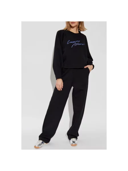 Spodnie dresowe Emporio Armani z logo czarne