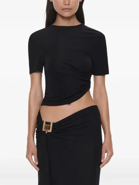 Tricou Christopher Esber cu volane negru