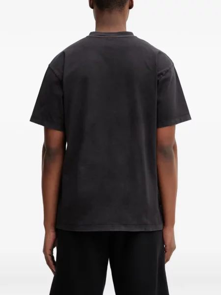 Tricou No Problemo cu broderie gri