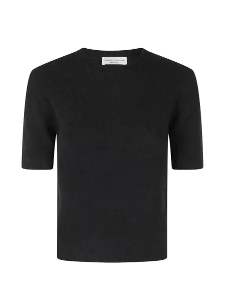 Scurt top Roberto Collina cu decolteu rotund negru