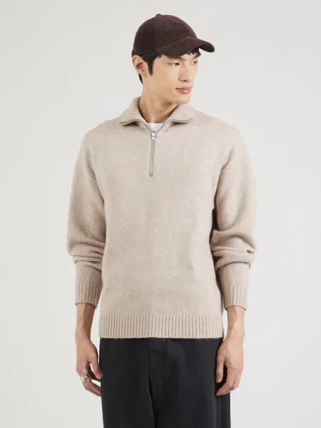 JACK & JONES Sveter JJESOHO OLLIE melírovaná béžová