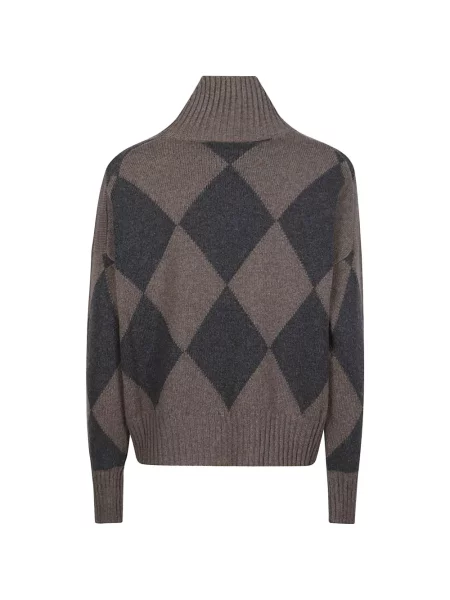 Pulover Aragona cu model argyle maro