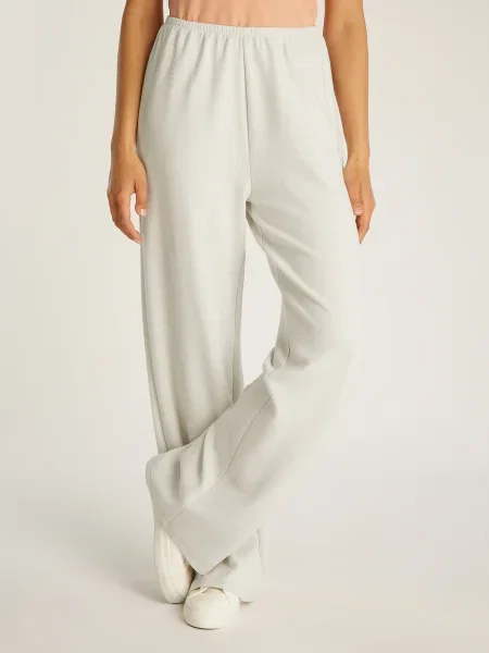 Calvin Klein Jeans Pantaloni trening Écru Straight Fit bej
