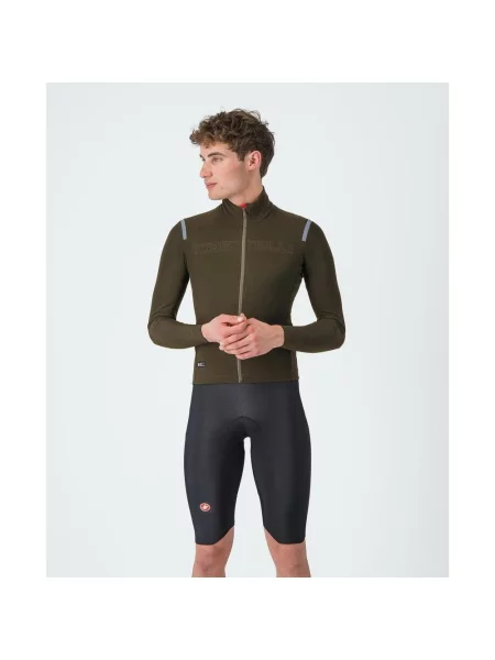 Spodenki rowerowe Castelli Omloop Thermal Rosso Corsa czarne