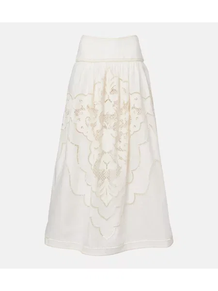 Lniana maksi spódnica maxi Zimmermann biała