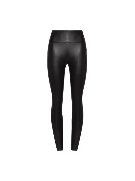 Wolford Legginsy Edie Z Imitacji Skóry schwarz czarne