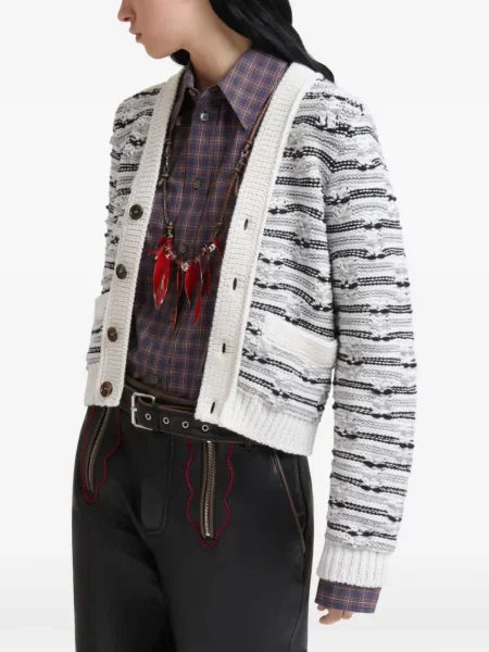 Cardigan Marni de lână alb
