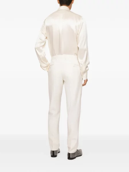Cămașă Dolce & Gabbana din satin alb