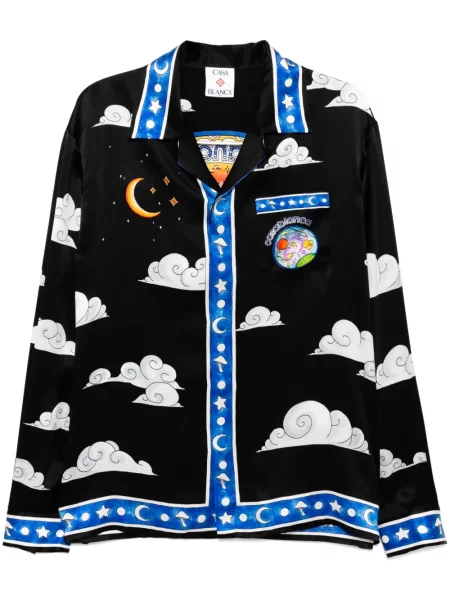 Cămașă Casablanca cu mâneci lungi lungă negru