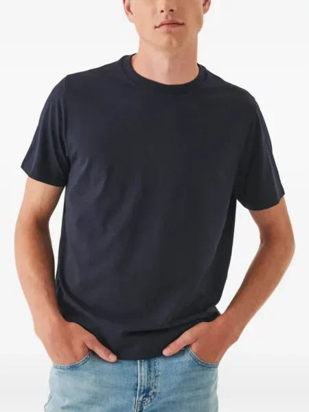 Tricou Patrick Assaraf cu decolteu rotund albastru