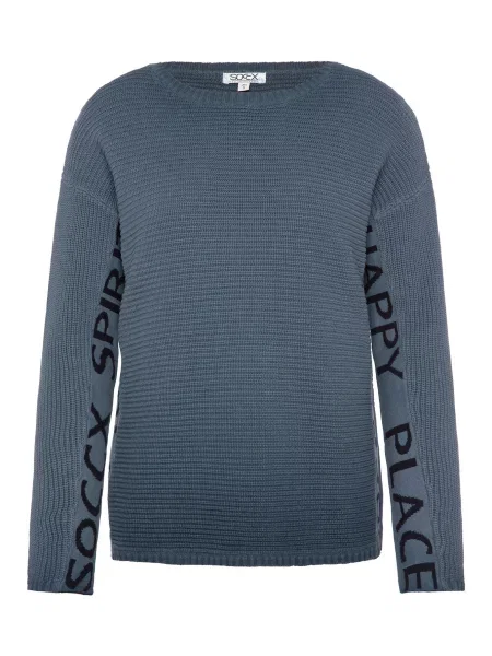 Soccx Pulover bleumarin negru