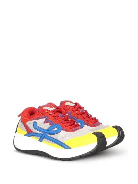 Sneakerși Loewe din piele de căprioară roșu