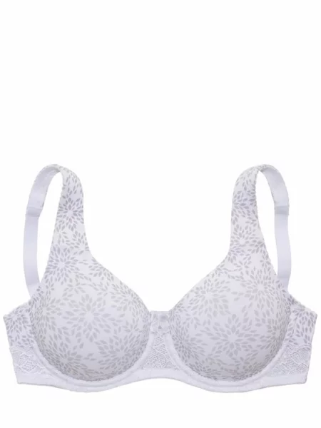 NUANCE Podprsenka šedobéžová bílá