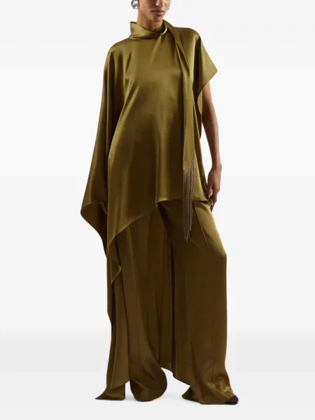 Pantaloni Taller Marmo din satin verde