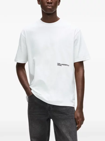 Μπλούζα Karl Lagerfeld Jeans με σχέδιο λευκό