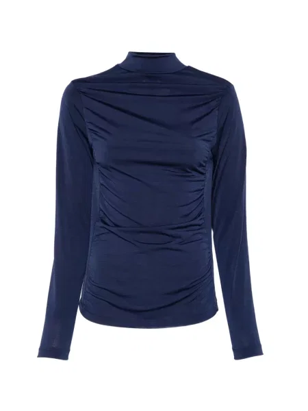 Lung top Homage drapat albastru