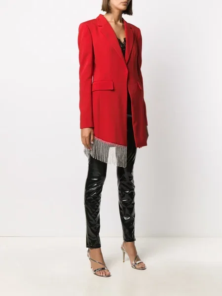 Marynarka Philipp Plein z frędzli czerwona