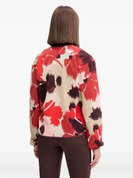Hanorac cu fermoar Columbia cu model floral roșu