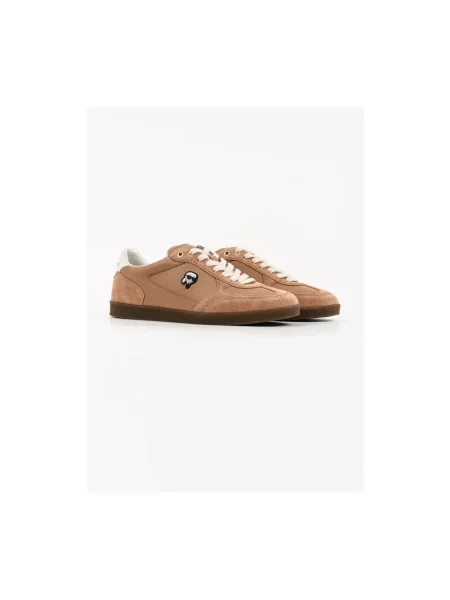 Sneakersy Karl Lagerfeld skórzane brązowe