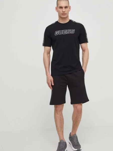 T-shirt z detalem z logo Guess czarna