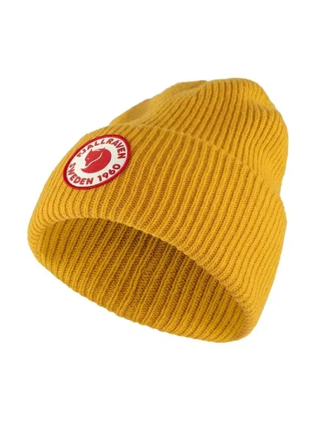 Fjallraven căciulă de lână Logo de lână din tricot gros galben