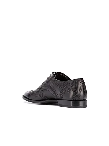 Oksfordy Dolce And Gabbana skórzany czarny