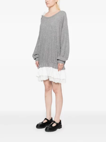 Rochie B+ab din dantelă de costum gri