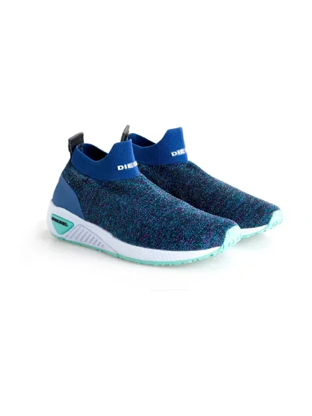 Sneakersy Diesel wsuwane niebieskie