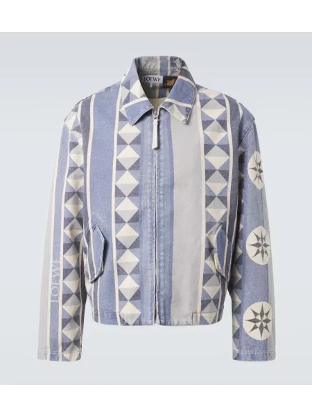 Geacă de blugi Loewe cu imagine albastru