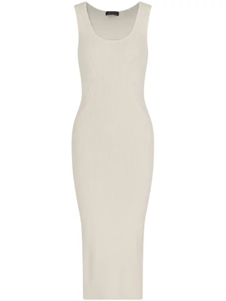 Maksi sukienka maxi Armani Exchange garniturowa prążkowana