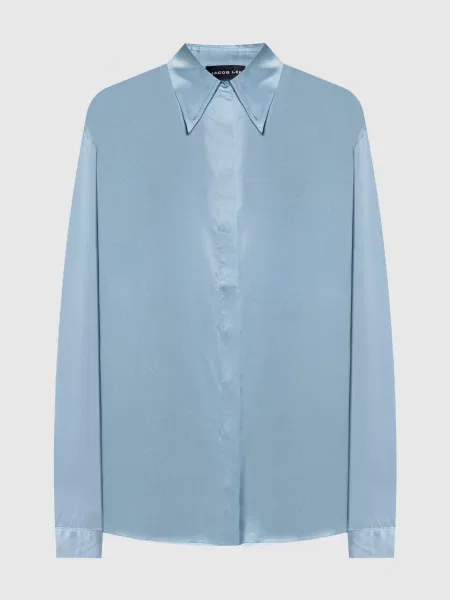Шелковая блузка Jacob Lee синяя