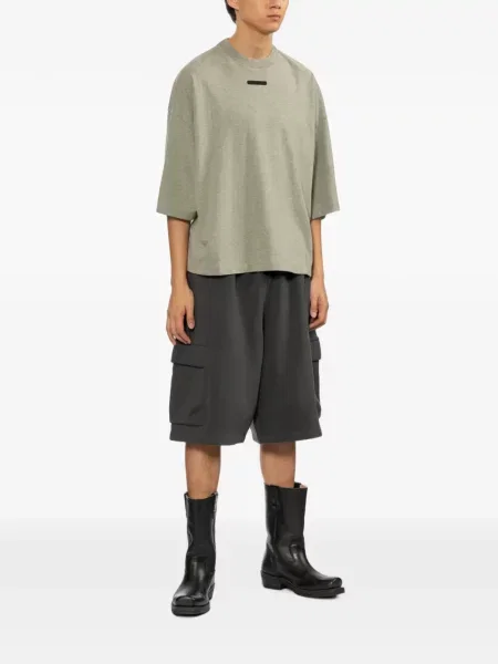 Tricou Essentials cu autograf gri